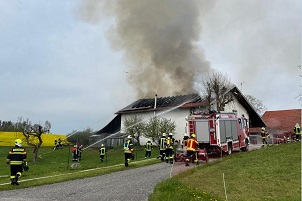Brand eines Wirtschaftsgebäudes