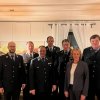 Ehrung für 40 Jahre aktive Dienstzeit bei der Feuerwehr (von links: stv. Kdt Benedikt Nöth, KBI Günter Deller, Kdt Armin Knapp, 2 Vorstand Martin Hörndl, 1 Vorstand Andreas Sterr, BGMin Birgit Gatz, Mitglied Alfred Barta)